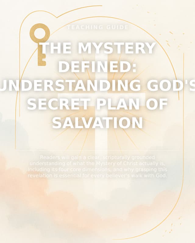 Mystery of Christ: God's Secret Plan of Salvation