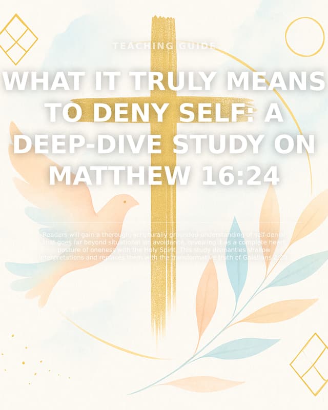 True Self-Denial: Deep Study on Matthew 16:24